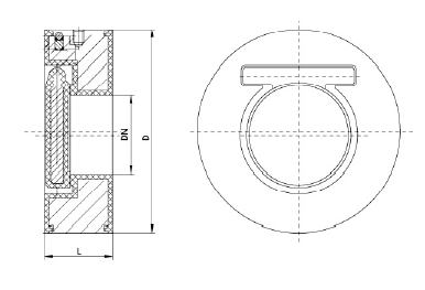 1襯（chèn）氟對（duì）夾式止回閥（fá）H74F46(圖（tú）1)