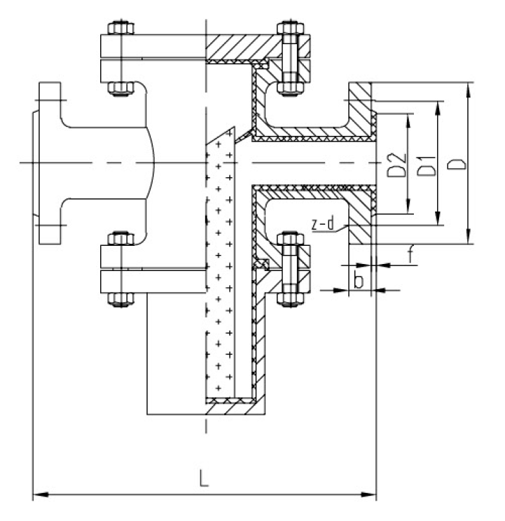 1襯氟藍式過濾器(圖1) 1襯氟藍(lán)式過濾器(圖(tú)1)