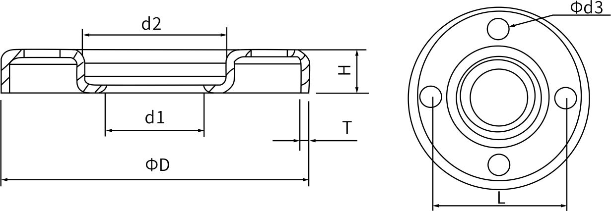 Stainless steel flanged flange(圖（tú）1)