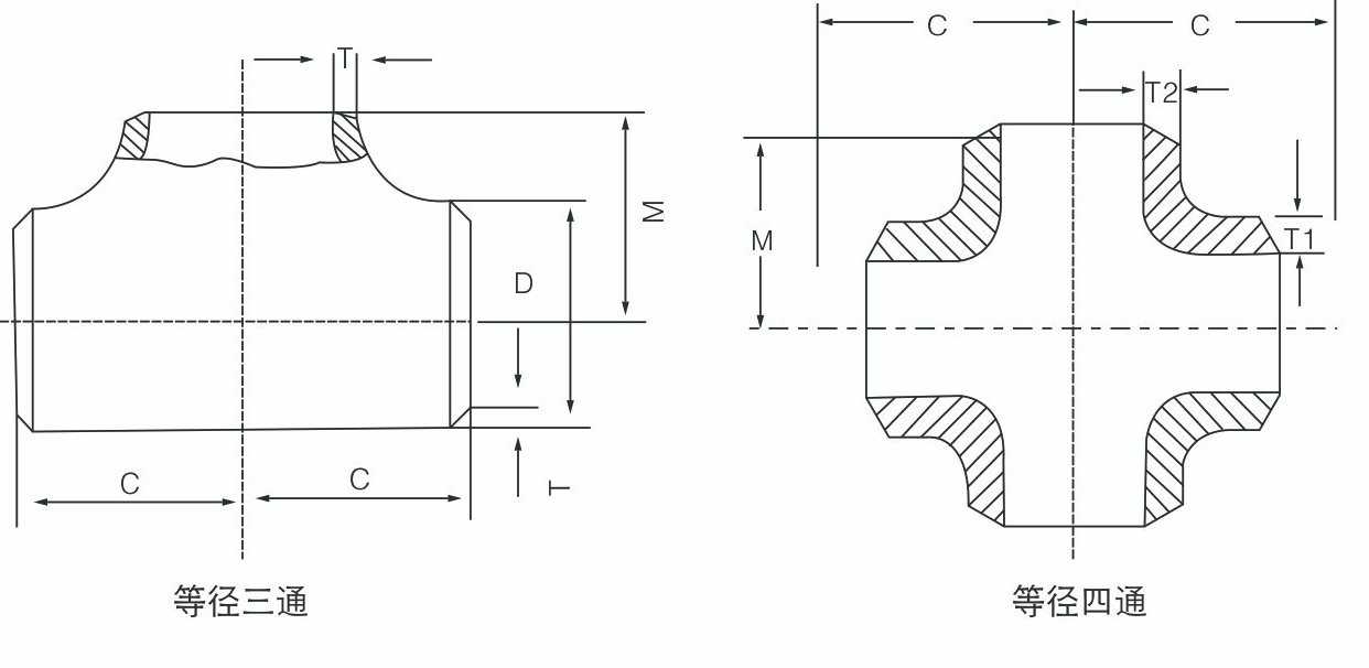 碳鋼變徑三通(圖1) 碳鋼變徑三通(圖1)