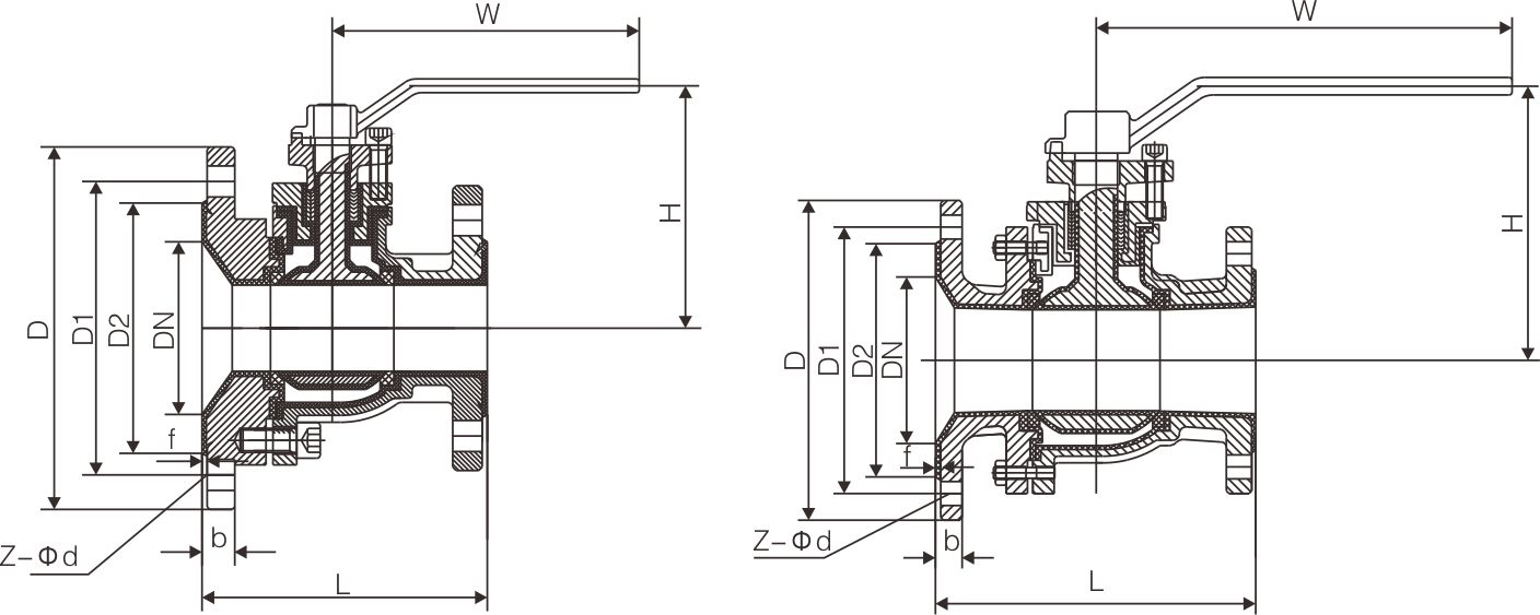 襯氟變徑(jìng)球閥FQ41F46(圖1) 襯氟變徑球閥FQ41F46(圖1)